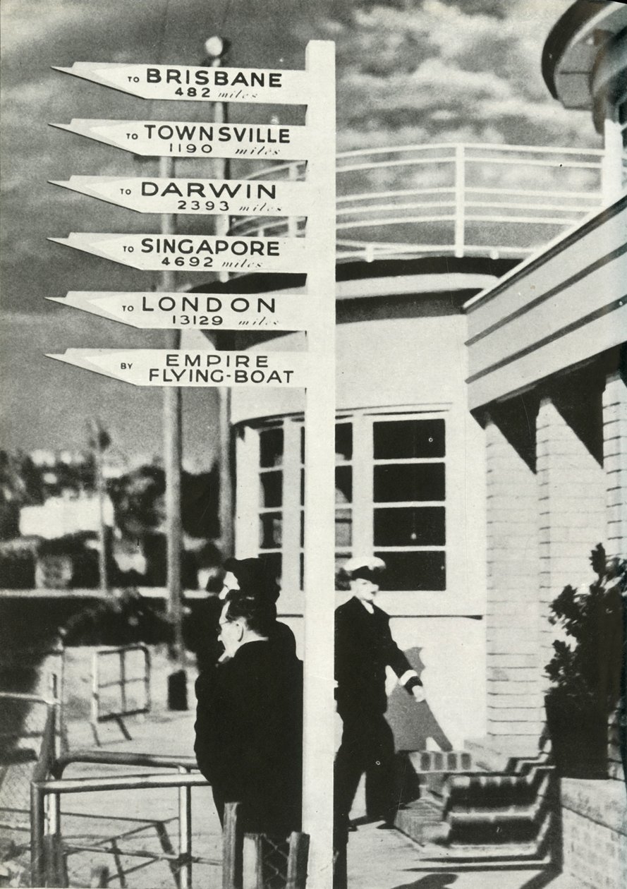 Útjelző a Rose Bay-nél, Sydney, Ausztrália, c1939-c1944 1946. alkotó: Unbekannt