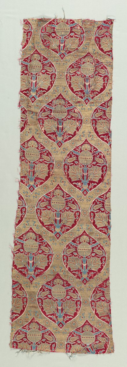 Selyem és arany brokát töredékek, 1600-1650. alkotó: Unbekannt