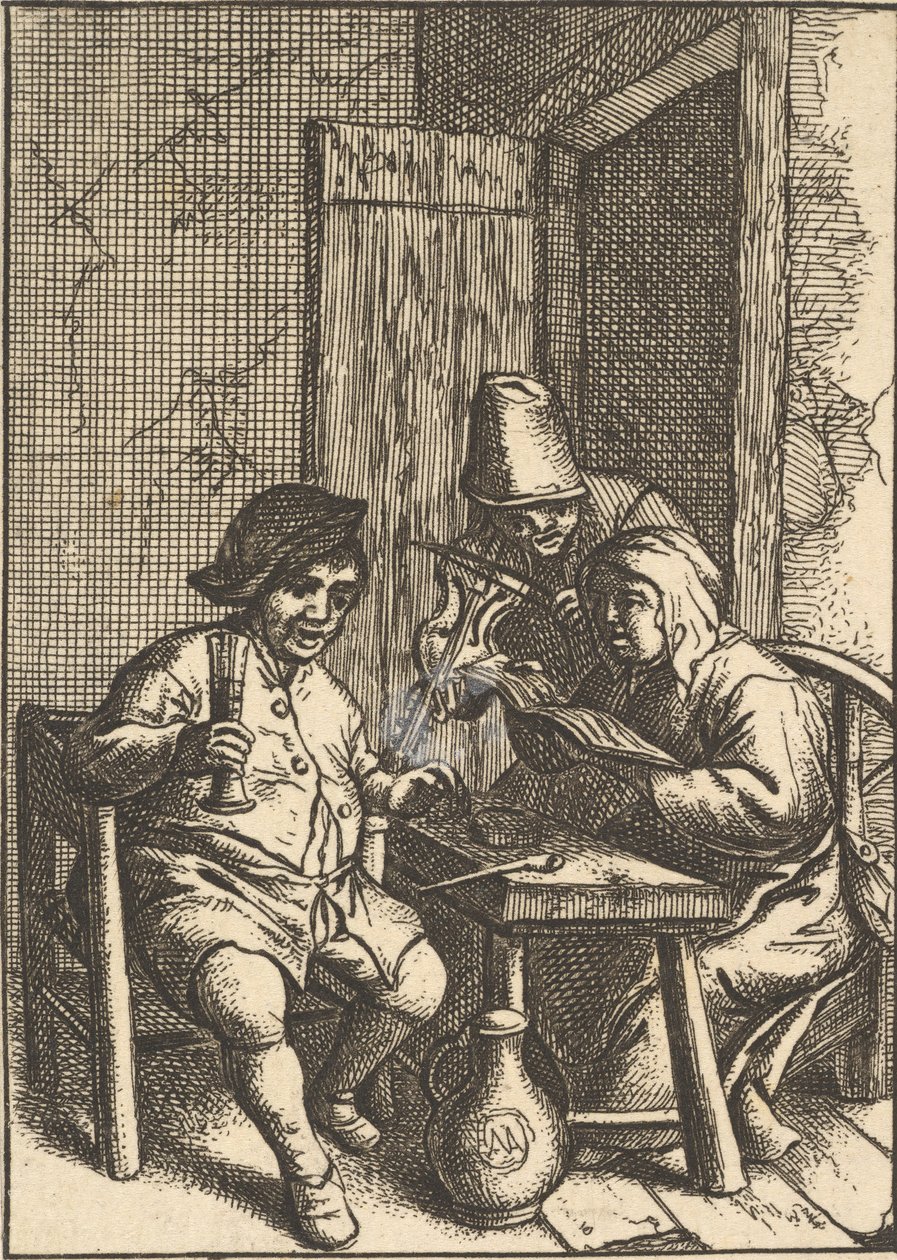 Énekpár és hegedű, 1610-85. alkotó: Unbekannt