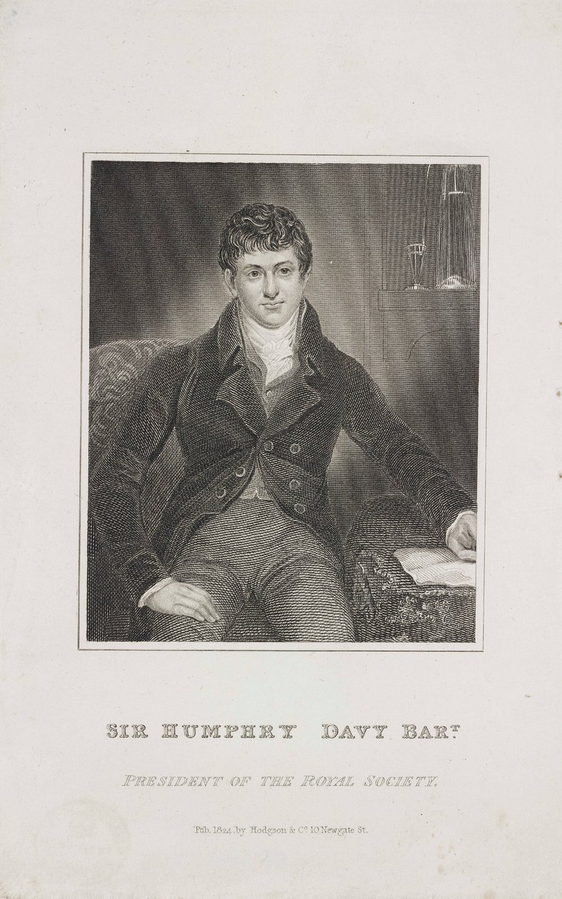 Sir Humphry Davy, angol kémikus, 1824 alkotó: Unbekannt
