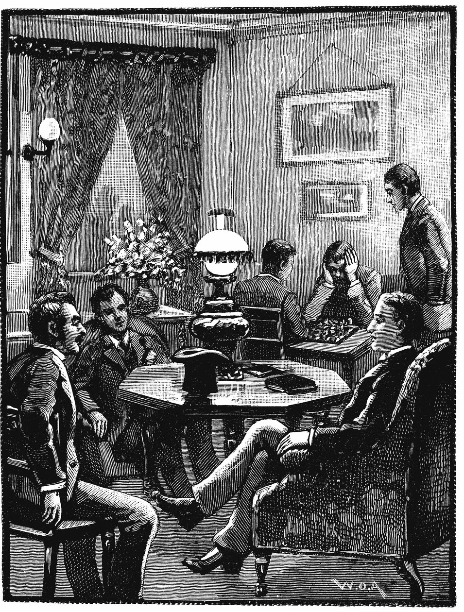 A YMCA társalgója, Exeter Hall, London, 1887 alkotó: Unbekannt