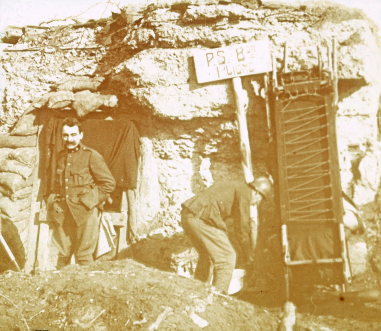 Katonák a frontvonalban, c1914-c1918 alkotó: Unbekannt