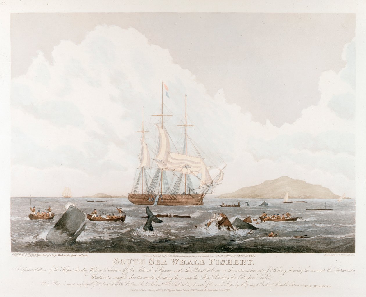 Déli-tengeri bálnahalászat, 1825 alkotó: Unbekannt