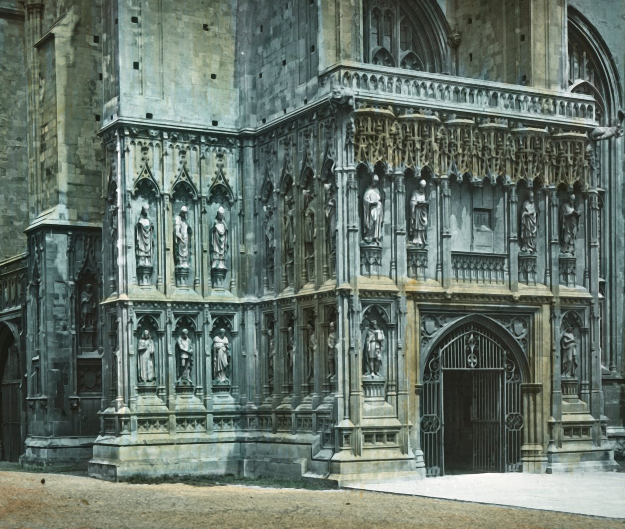 South West Porch, Canterbury katedrális, 1890. alkotó: Unbekannt