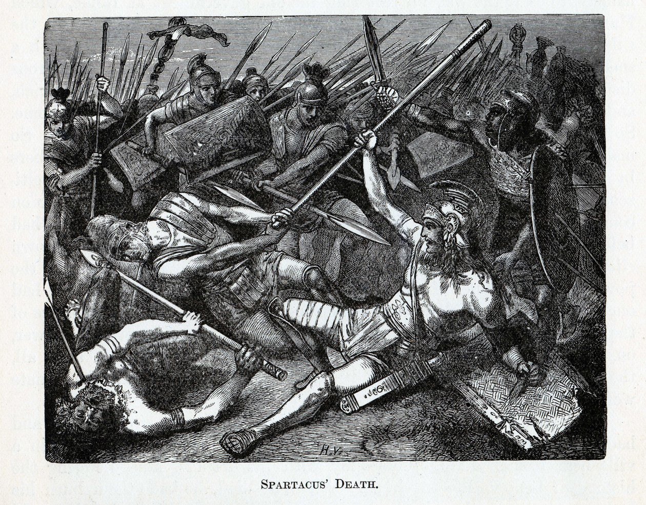 Spartacus halála, 1882 alkotó: Unbekannt