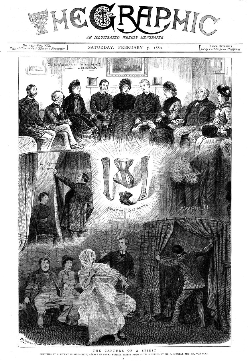 A Spirit leleplezett egy londoni szeánszon, 1880 alkotó: Unbekannt