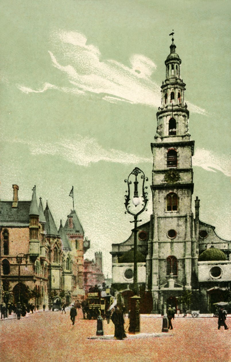 St Clement Danes, Strand, London, 1910. alkotó: Unbekannt