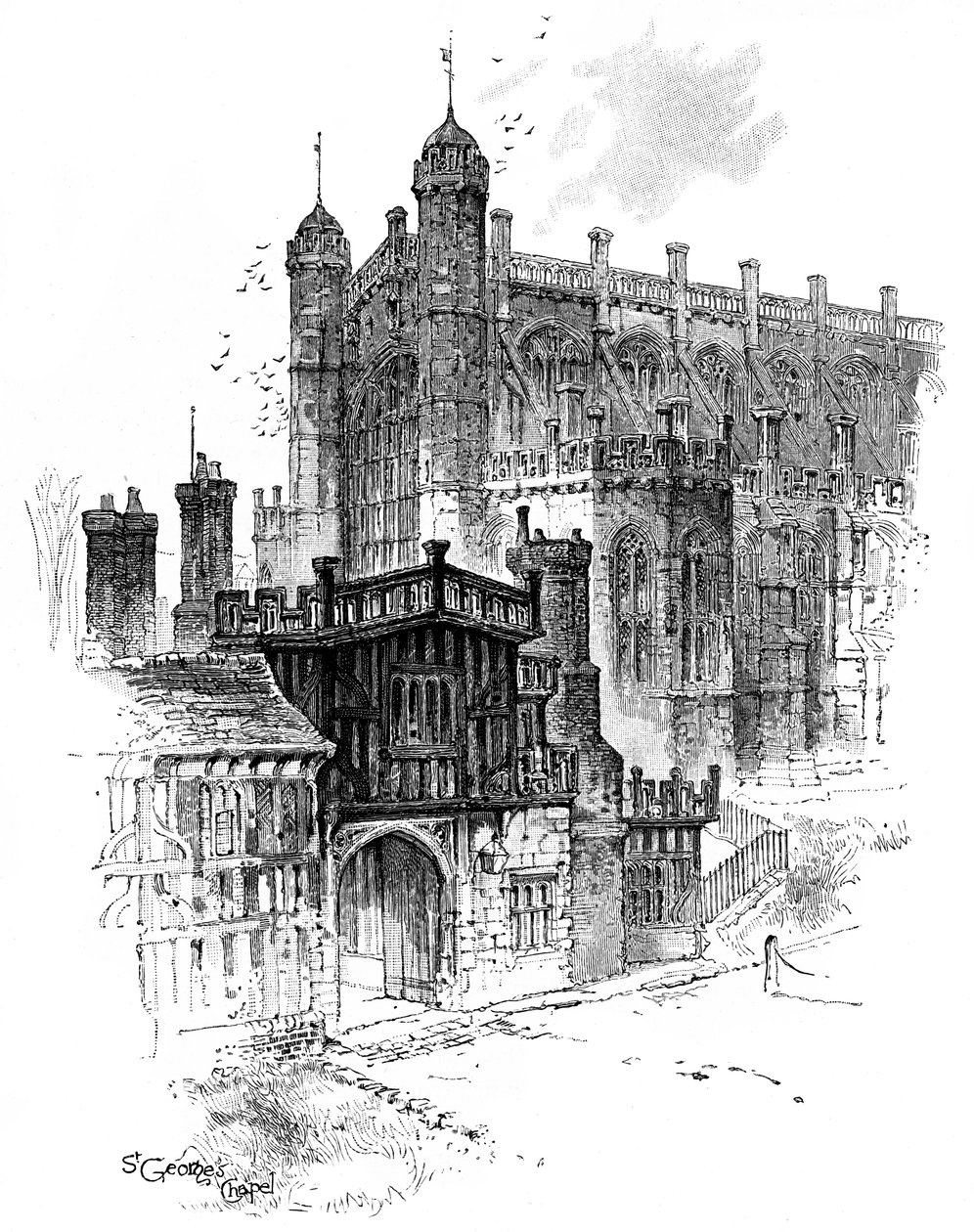 St Georges Chapel, Windsor, Berkshire, 1888 alkotó: Unbekannt