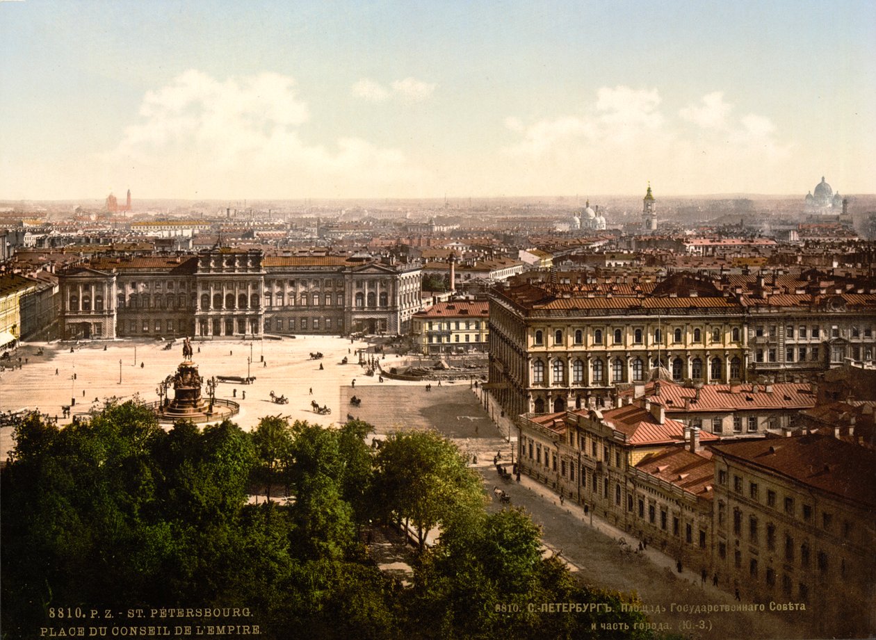 Szent Izsák tér, Szentpétervár, Oroszország, c1890-c1905 alkotó: Unbekannt