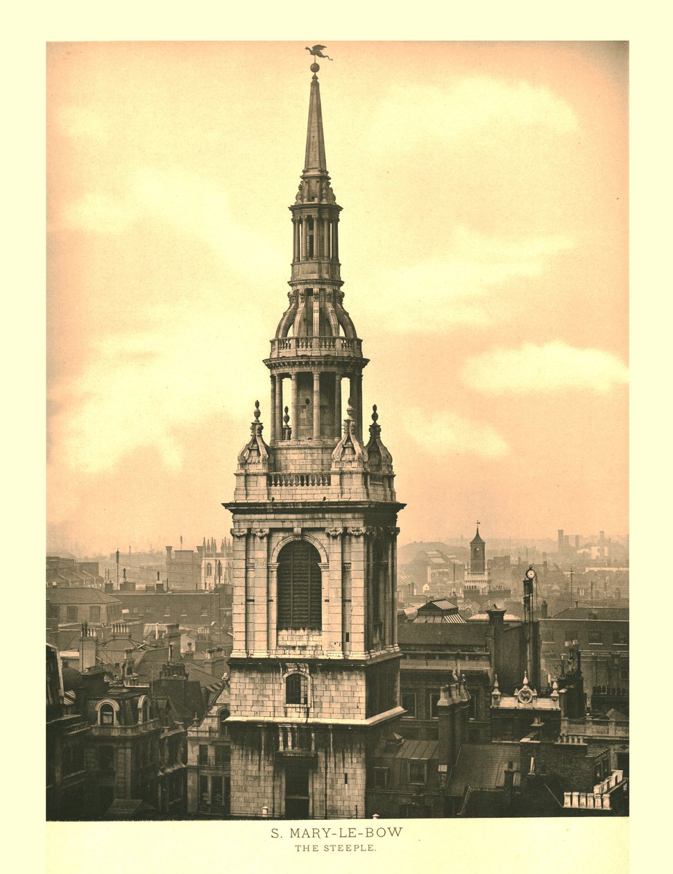 St Mary-Le-Bow, The Steeple, 19. század közepe-vége. alkotó: Unbekannt