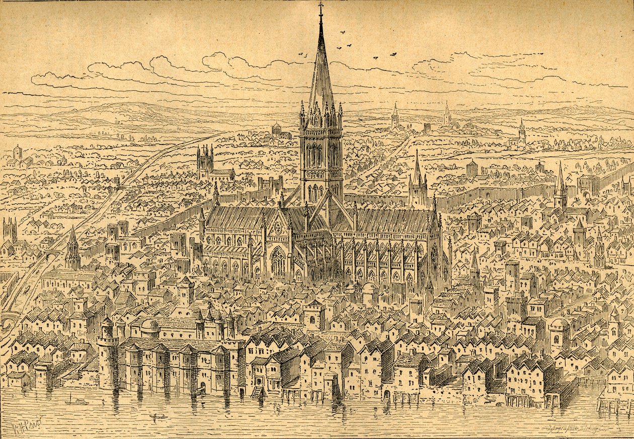 St. Pauls és a környék 1540-ben, 1897-ben. alkotó: Unbekannt