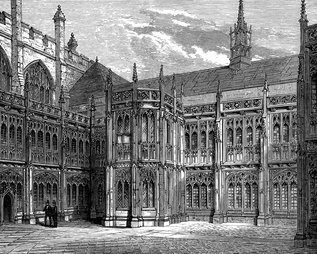 St Stephens Cloisters, Westminster Hall, London, 1900 alkotó: Unbekannt