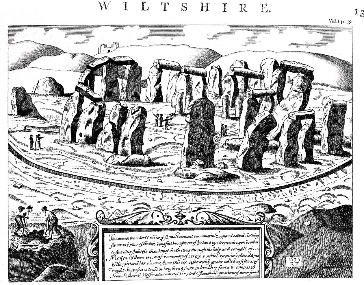 Stonehenge, Wiltshire, 18. század alkotó: Unbekannt