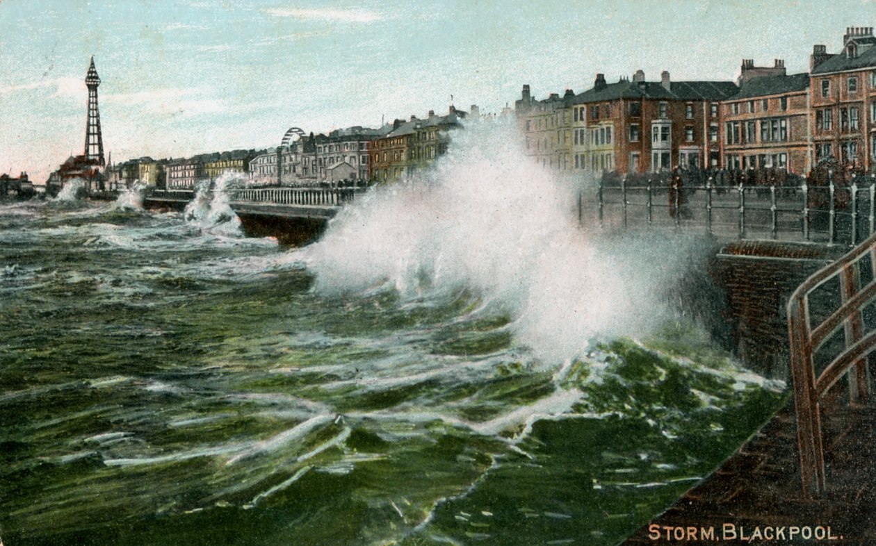 Vihar, Blackpool, Lancashire, 1905 alkotó: Unbekannt