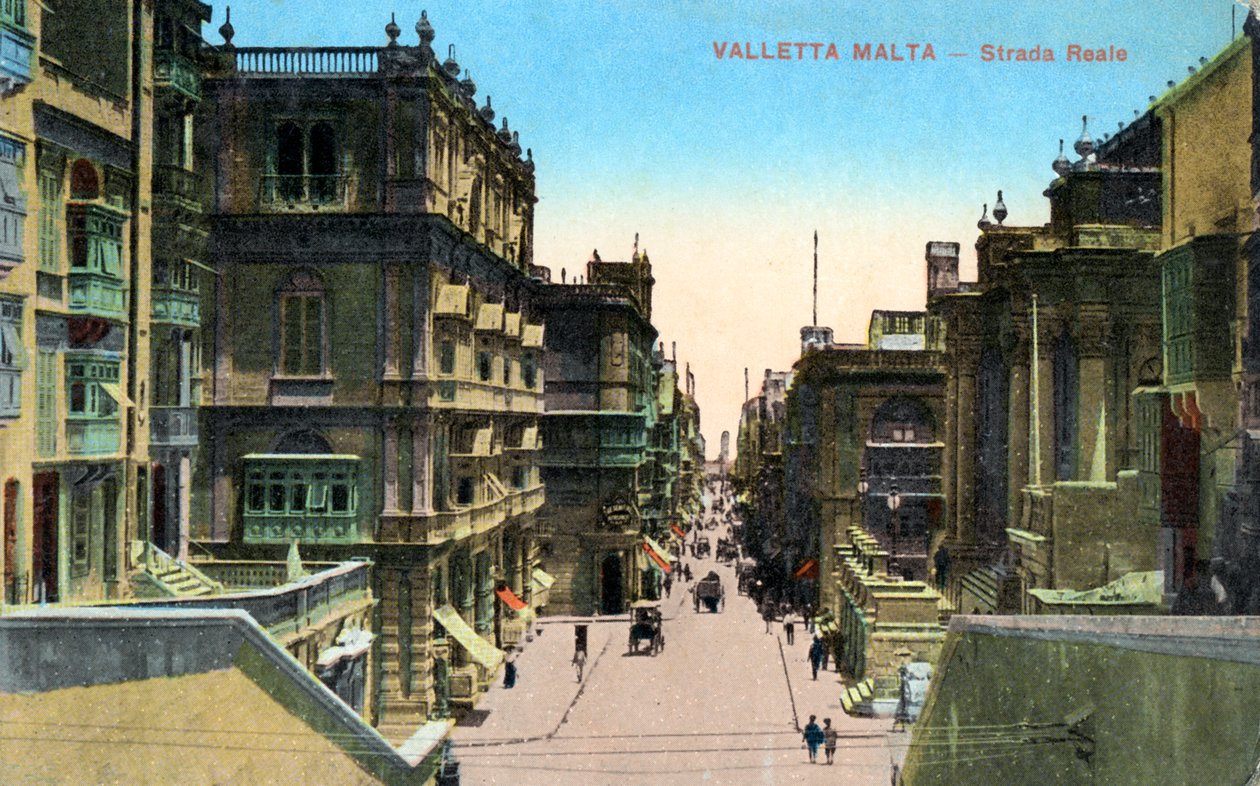 Strada Reale, Valletta Málta, XX. század alkotó: Unbekannt