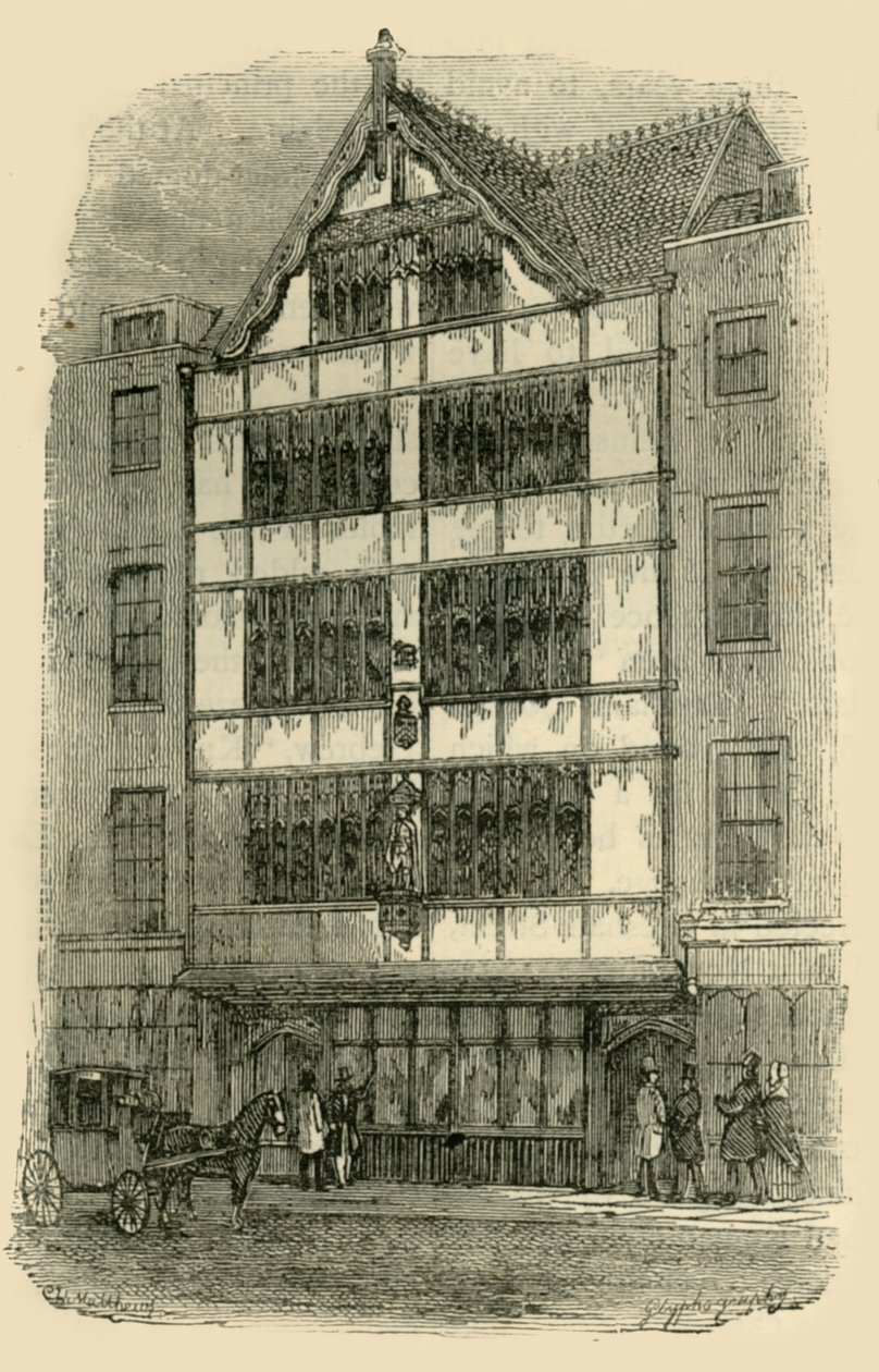 A Crosby Hall utcafrontja, 1872. alkotó: Unbekannt