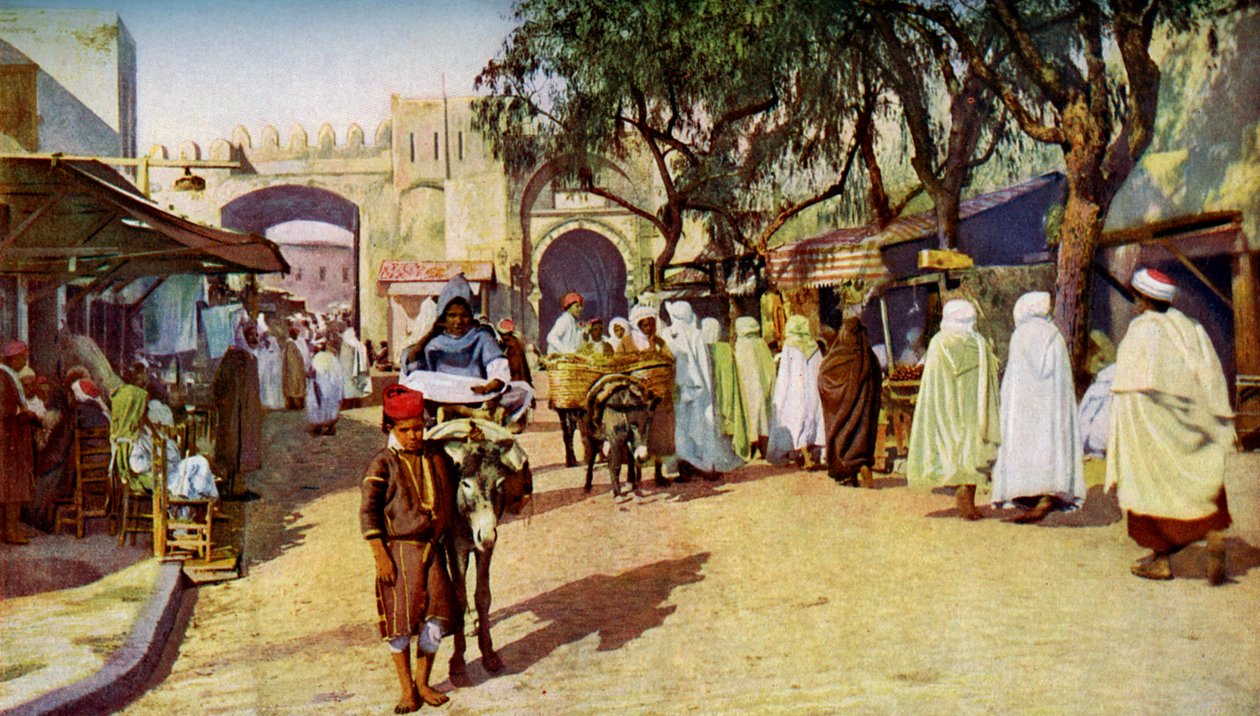Utcai jelenet, Kairouan, Tunézia, 1924 alkotó: Unbekannt