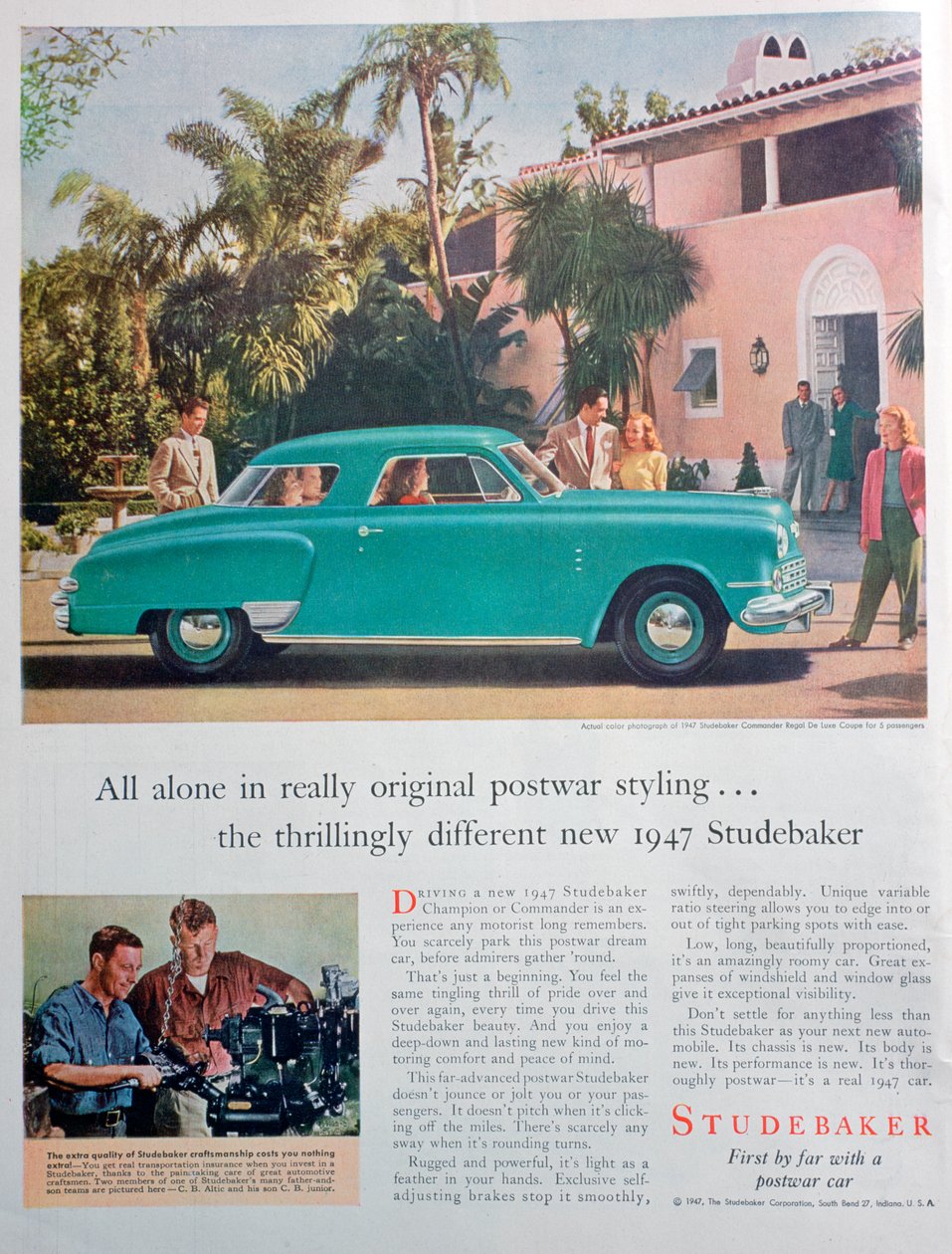 Studebaker autóhirdetés, 1947 alkotó: Unbekannt