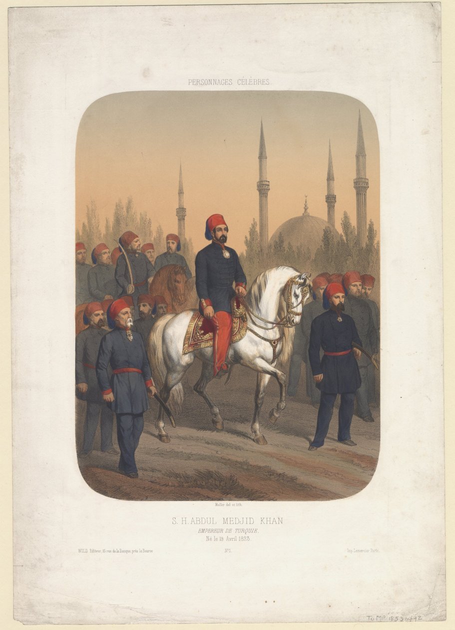 I. Abdulmecid szultán 1823-1861, 1845 alkotó: Unbekannt