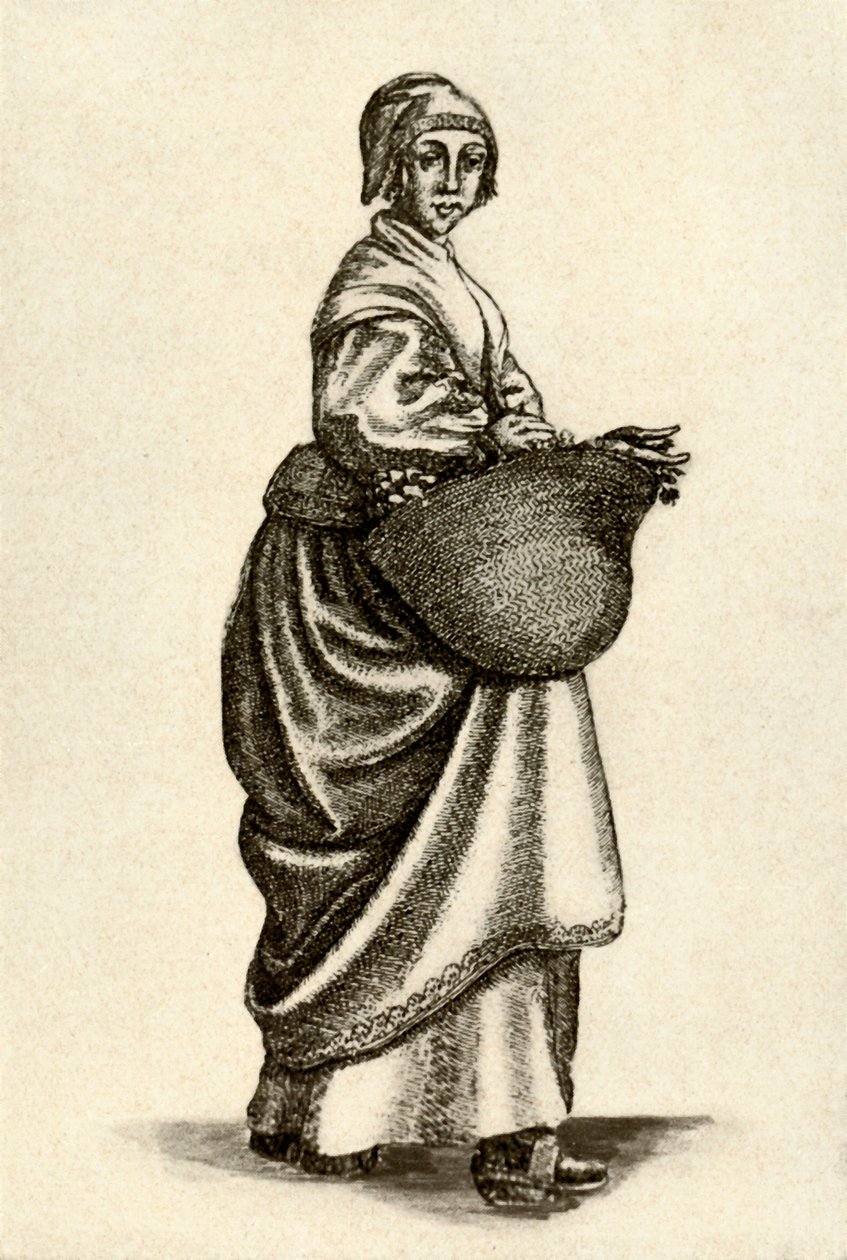 Svéd nő fapapucsban, 1640, 1937. alkotó: Unbekannt