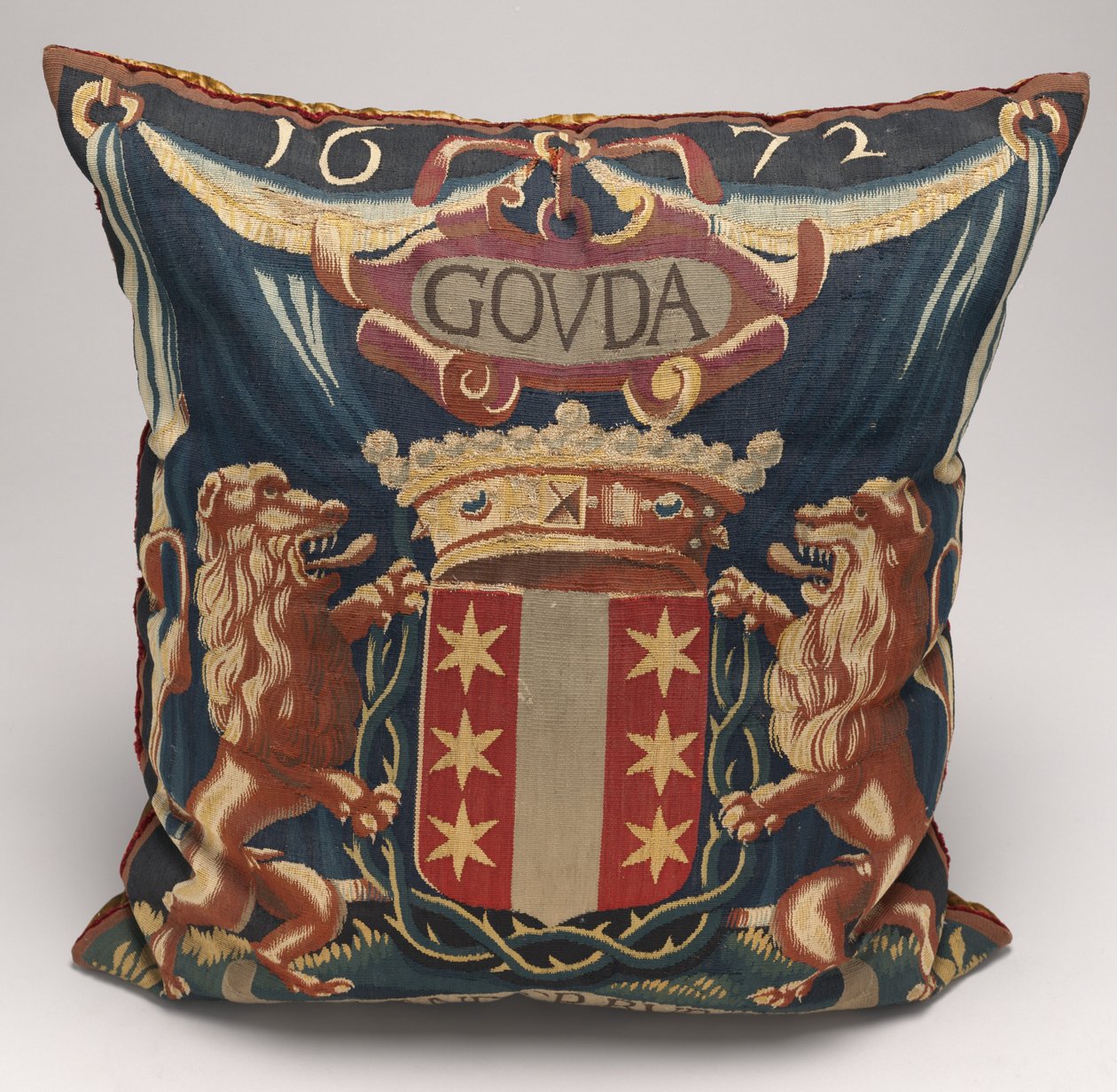 Gobelinnel bevont párna, c. 16751725. alkotó: Unbekannt