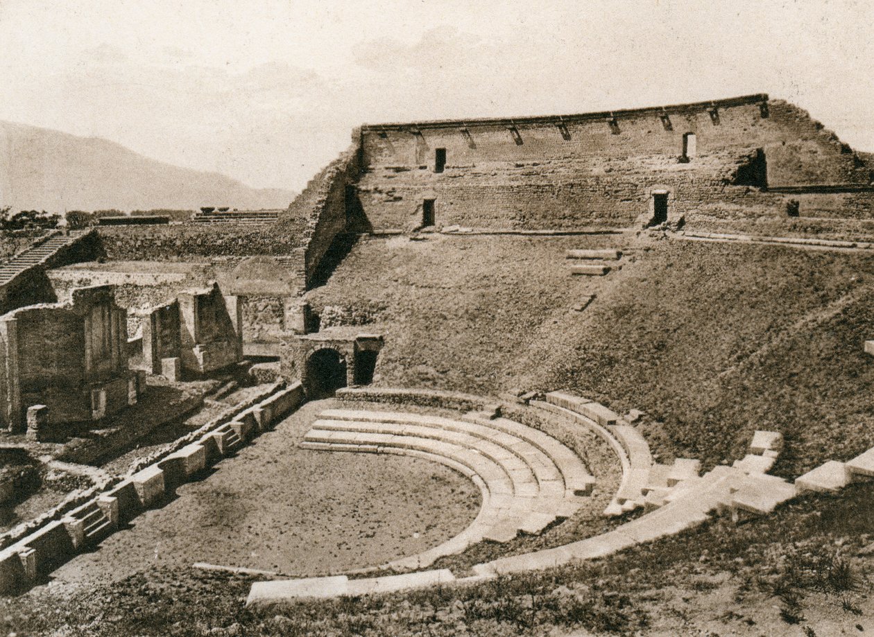 Tragic Theatre, Pompeii, Olaszország, 1900-as évek alkotó: Unbekannt