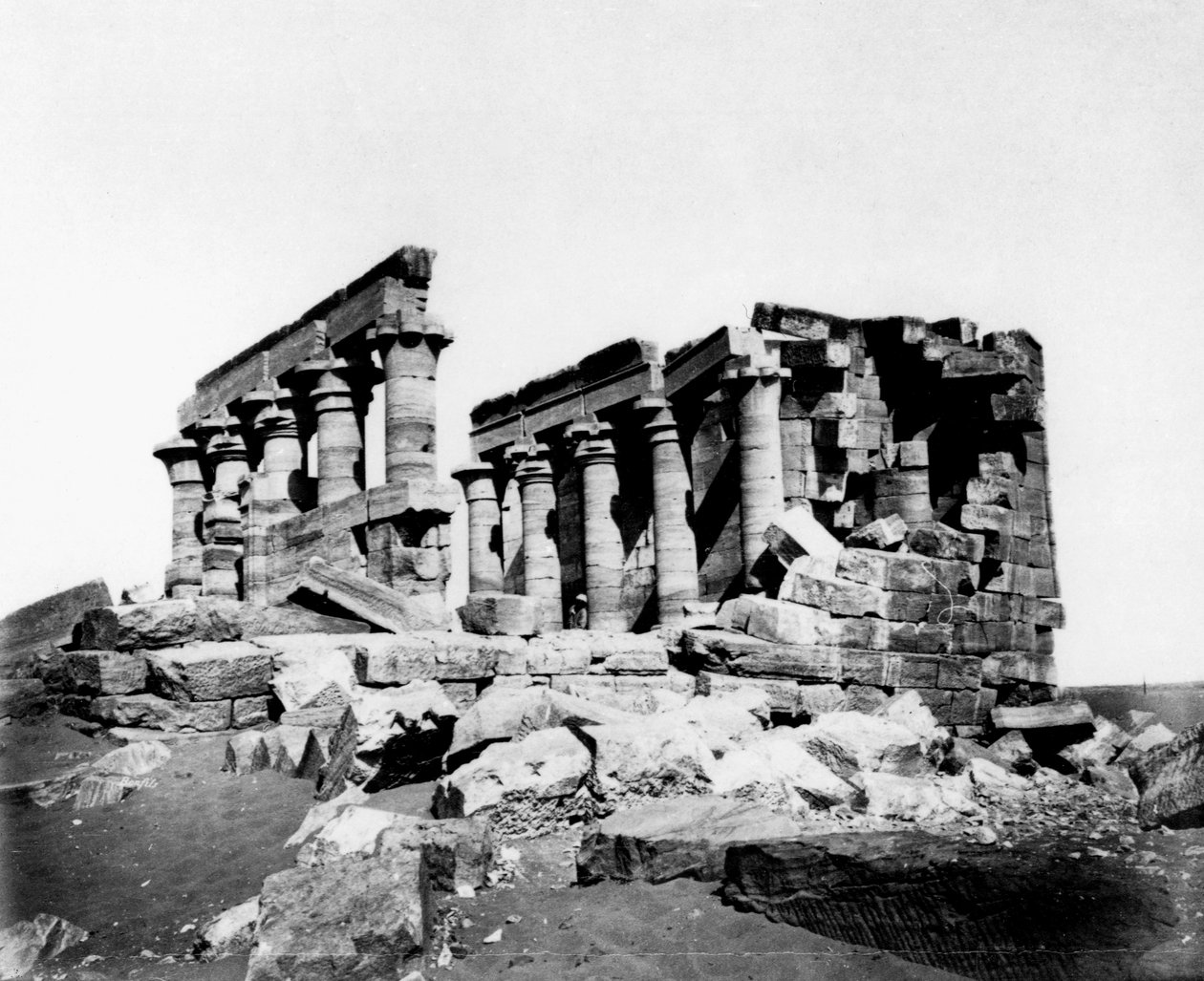 Maharrakah temploma, Núbia, Egyiptom, XIX. század alkotó: Unbekannt