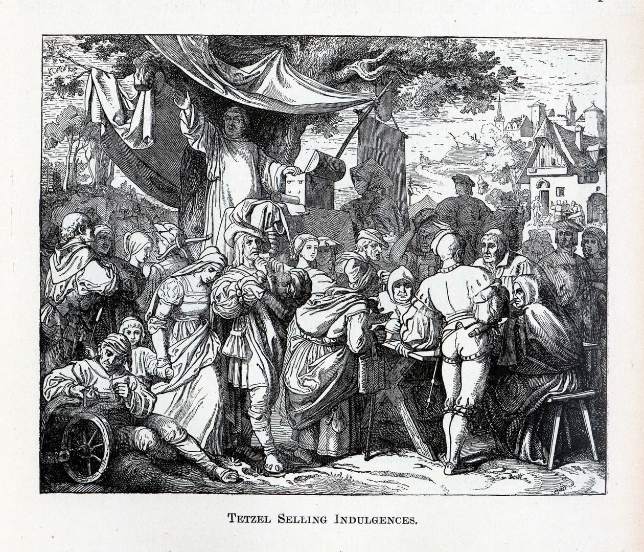 Tetzel Kényeztetések eladása, 1882 alkotó: Unbekannt