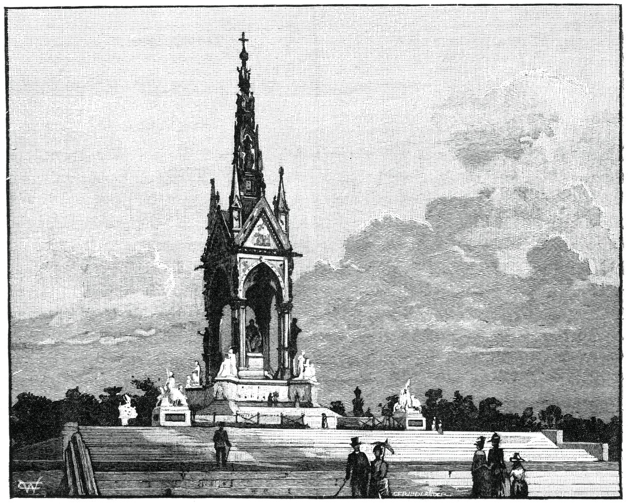 Albert Memorial, Kensington, London, 1900 alkotó: Unbekannt