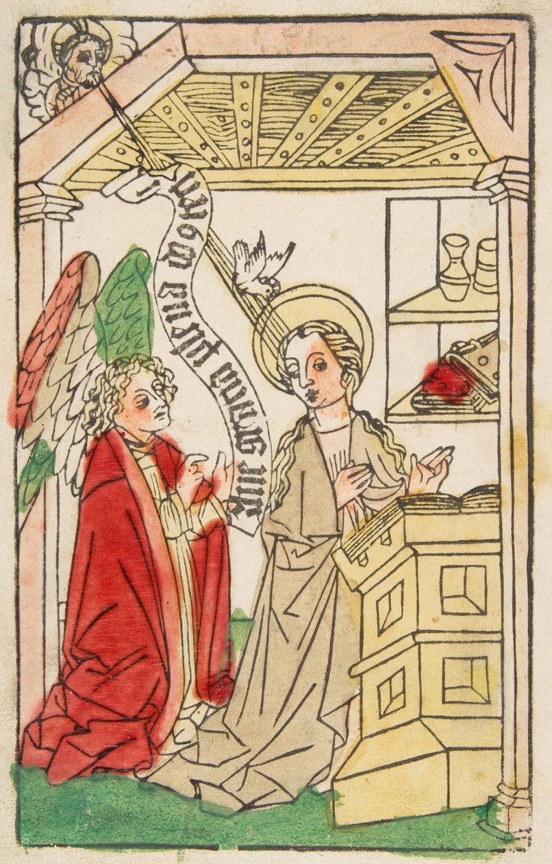 Az Angyali üdvözlet, kb. 1460-70. alkotó: Unbekannt