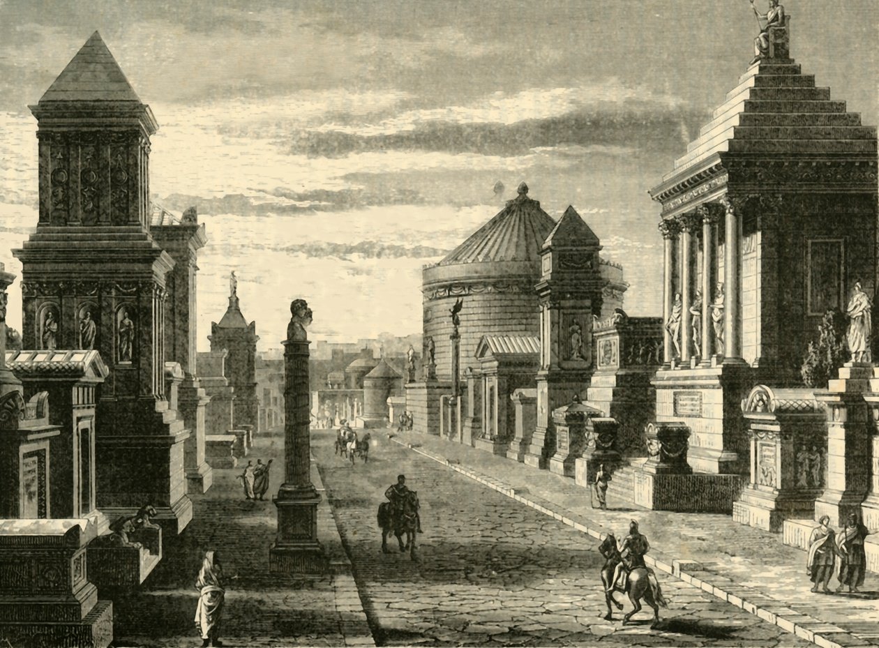A római Appian út helyreállítása, 1890. alkotó: Unbekannt