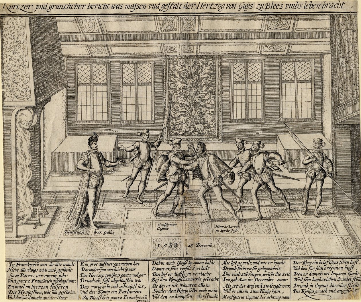 Guise hercegének meggyilkolása, 1588 alkotó: Unbekannt