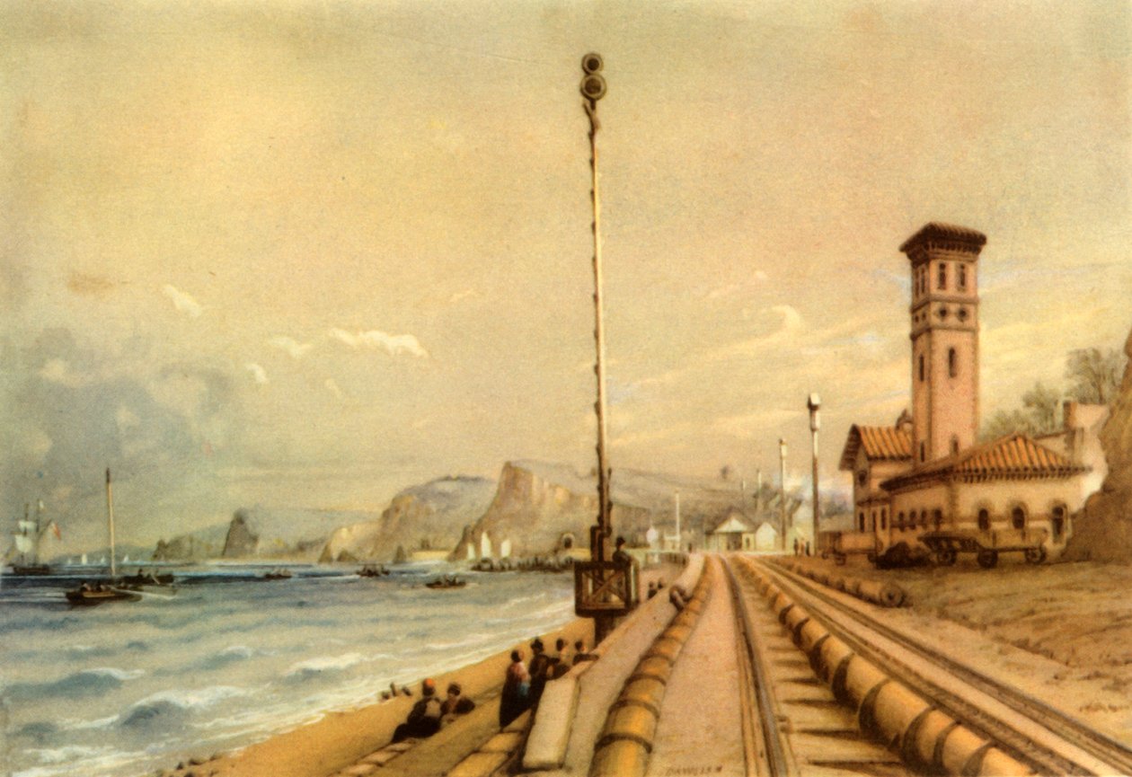 "The Atmospheric Railway at Dawlish, 1847", 1945. alkotó: Unbekannt