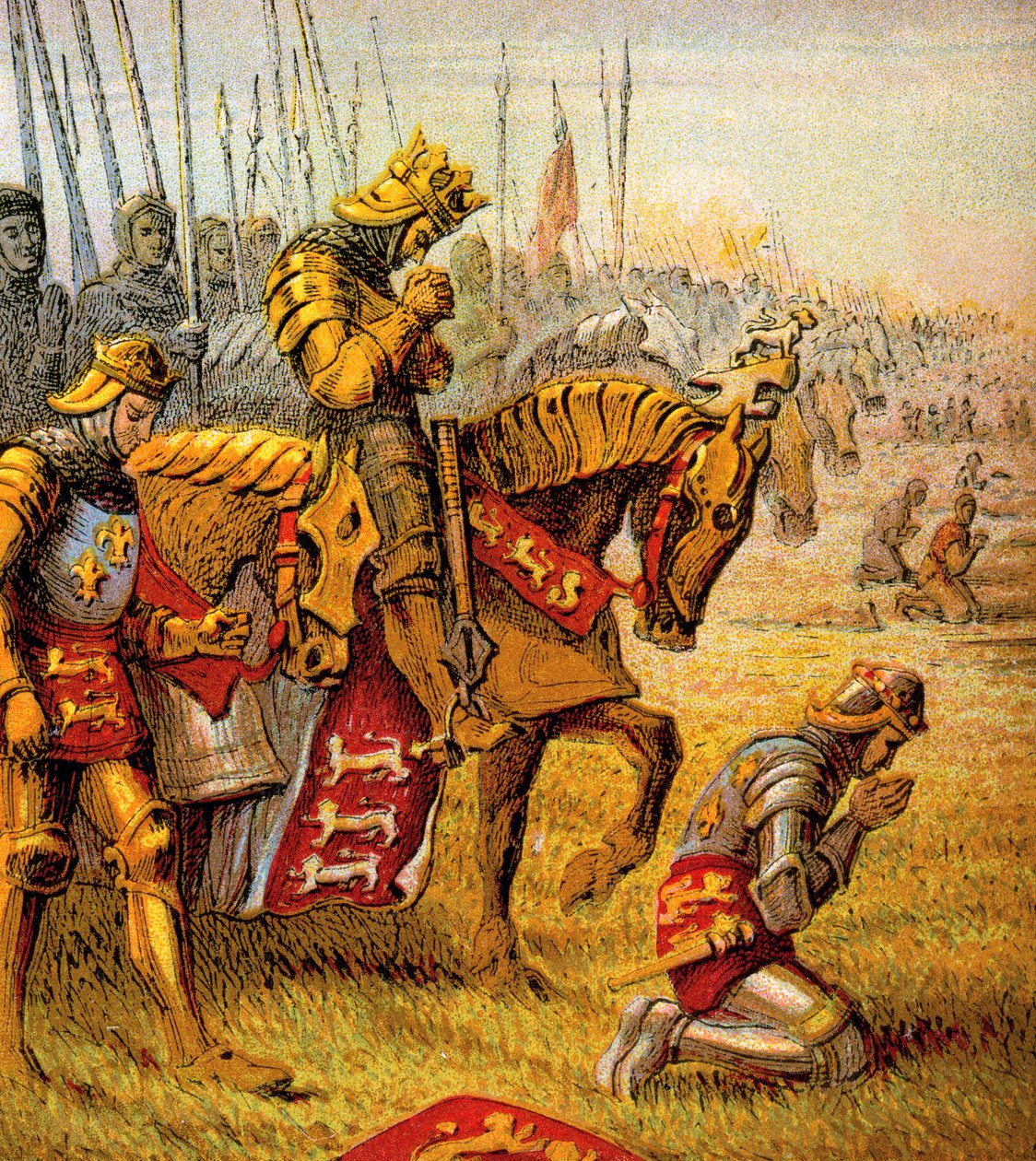 Az agincourti csata, 1415, c1850 alkotó: Unbekannt