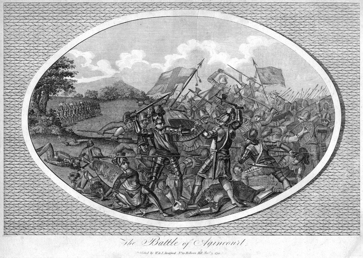 Az agincourti csata, 1415, 1792 alkotó: Unbekannt