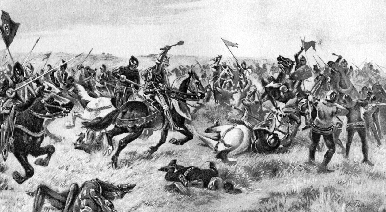 Az agincourti csata, 1415. október 25., 1910 alkotó: Unbekannt