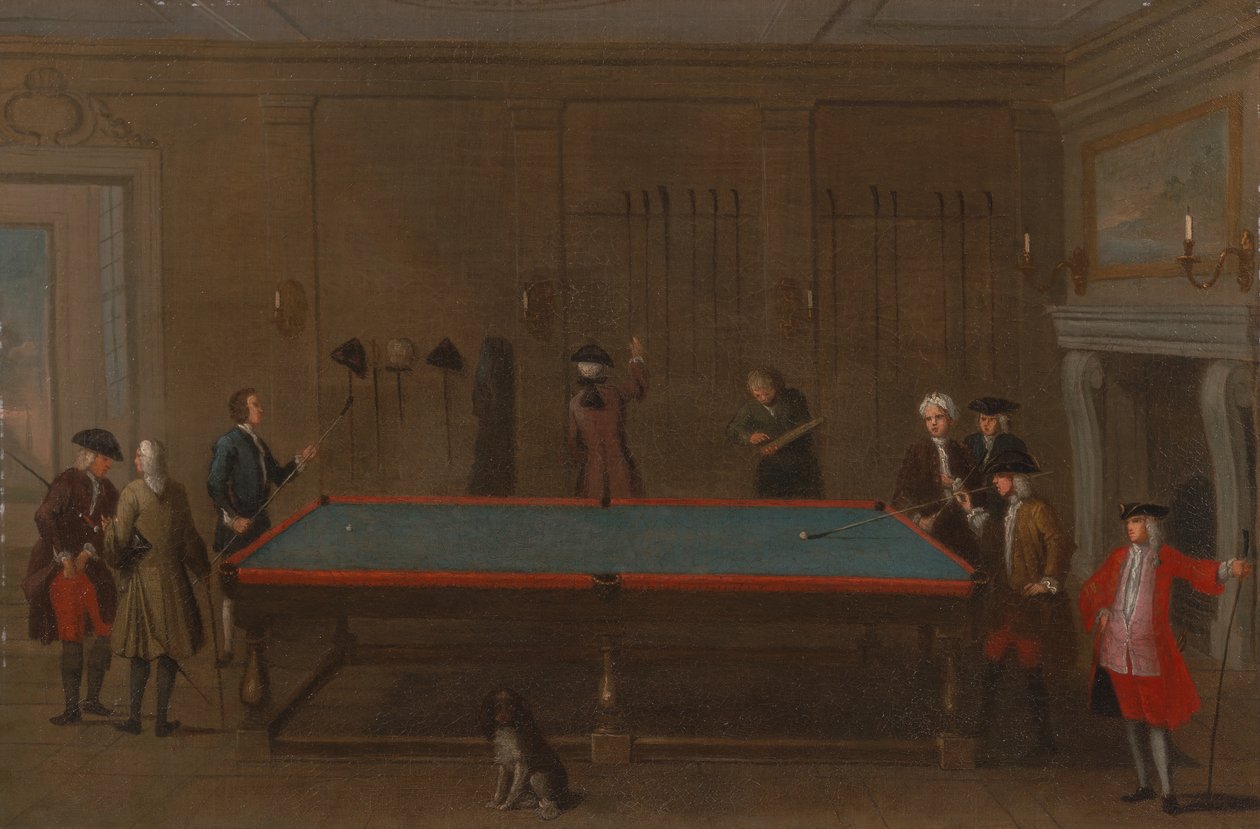 A Biliárdterem, kb. 1725. alkotó: Unbekannt
