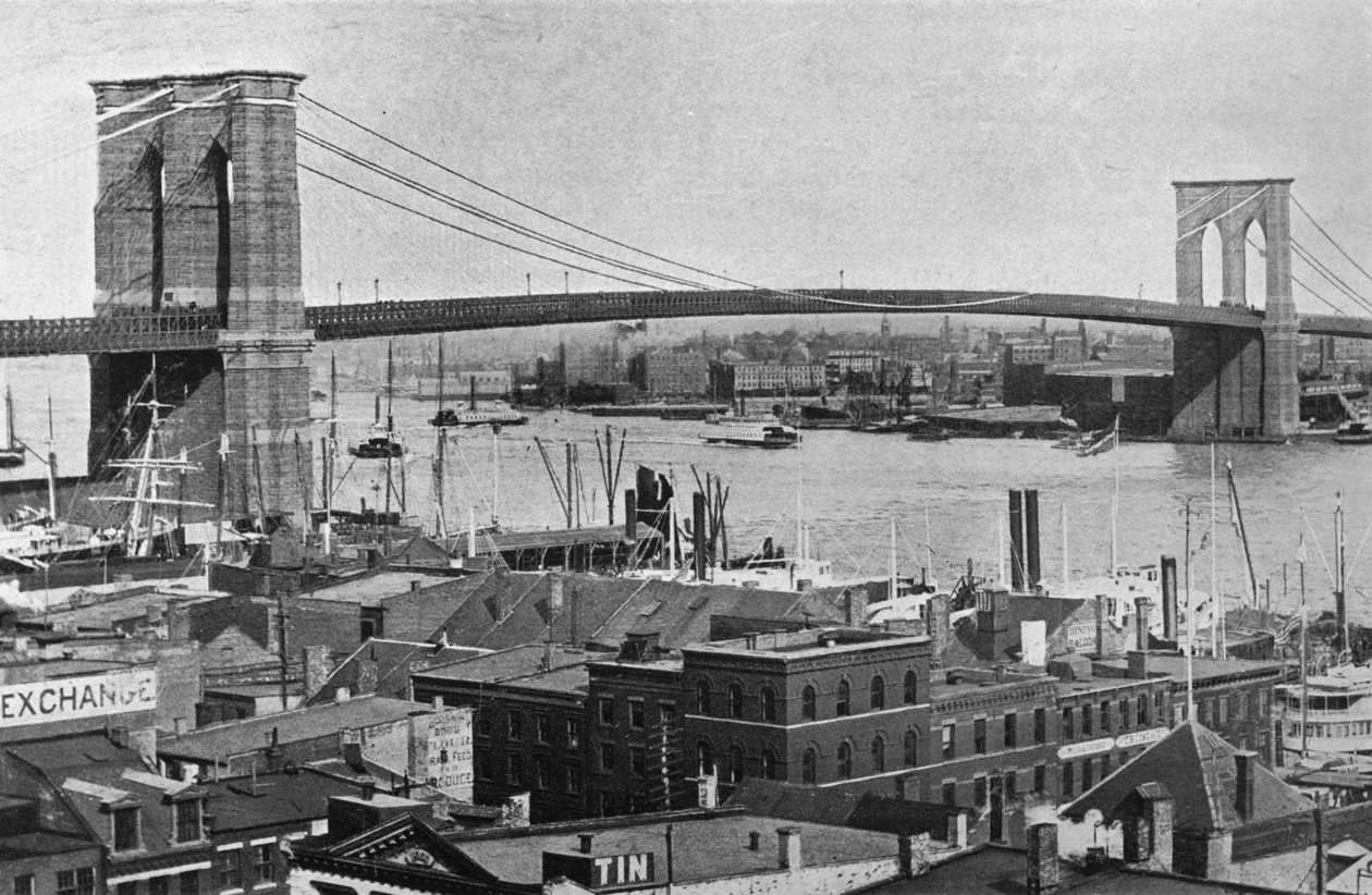 A Brooklyn Bridge, New York, 1915 alkotó: Unbekannt