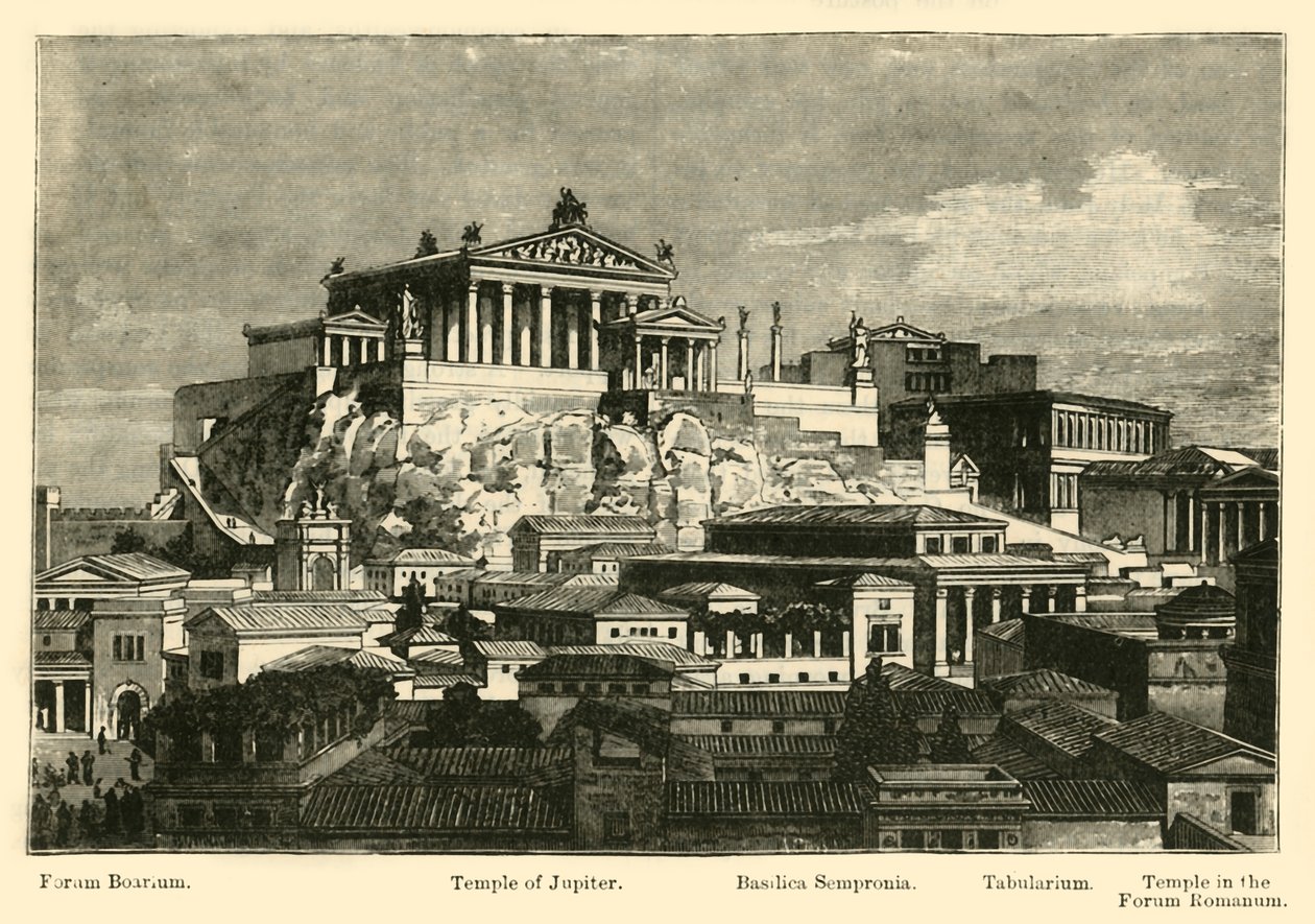 A Capitolium a Palatinus-hegy helyreállításából, 1890. alkotó: Unbekannt