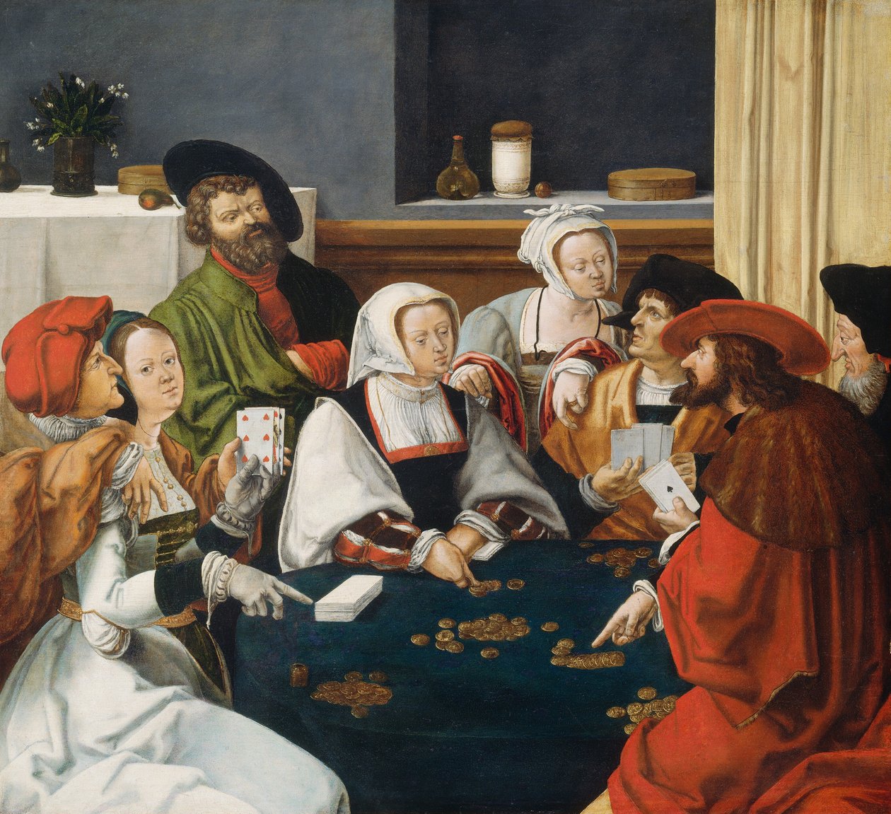 The Card Players, valószínűleg c. 15501599. alkotó: Unbekannt