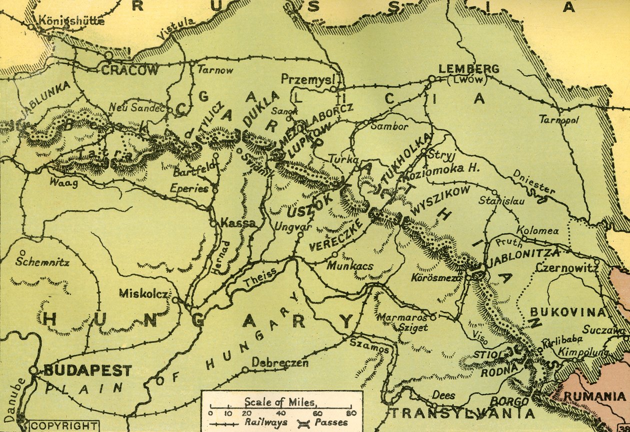 A Kárpátok hágói, 1919. alkotó: Unbekannt