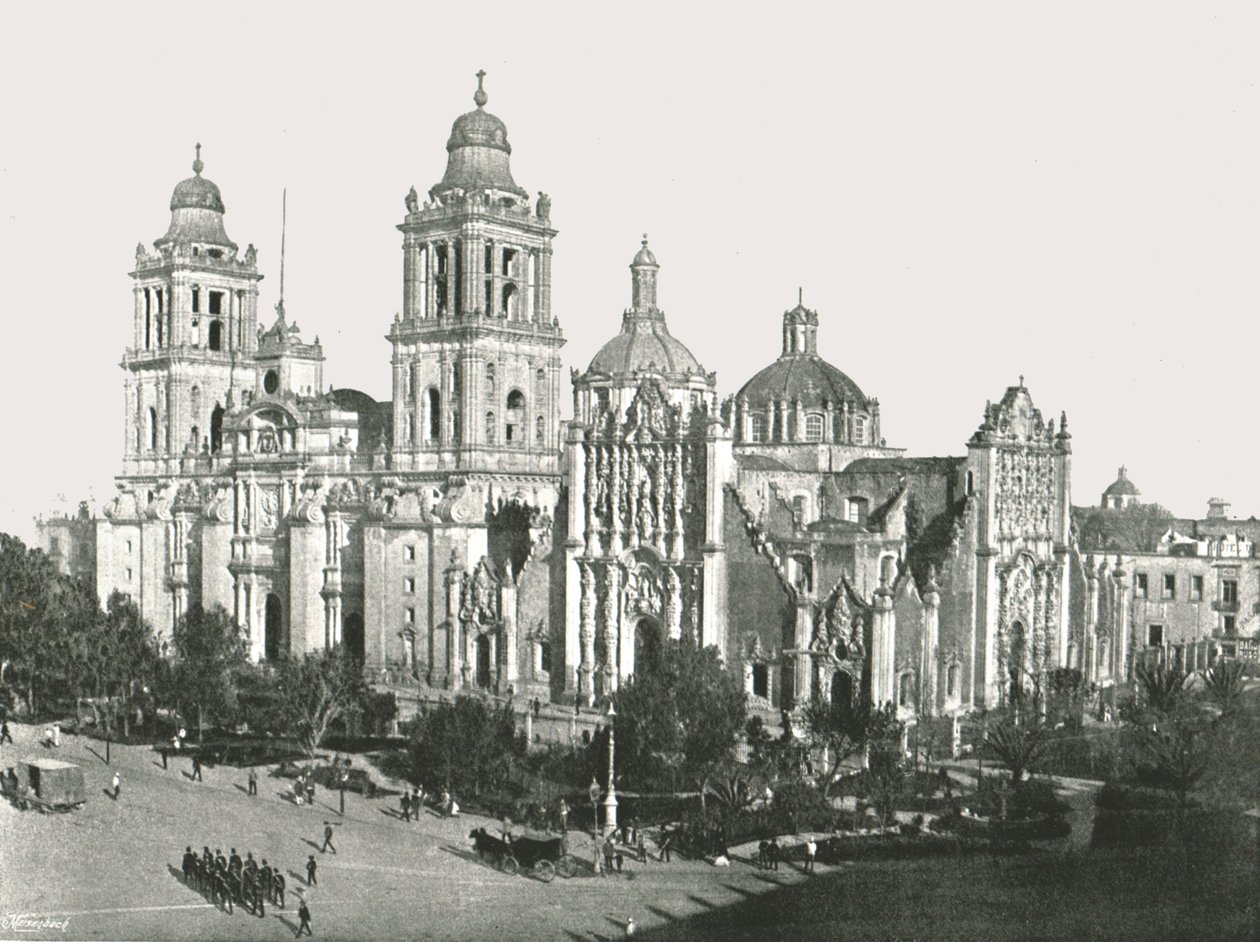 Katedrális, Mexikóváros, Mexikó, 1895. alkotó: Unbekannt