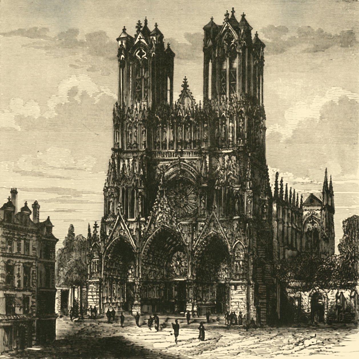 A katedrális, Rheims, 1890. alkotó: Unbekannt