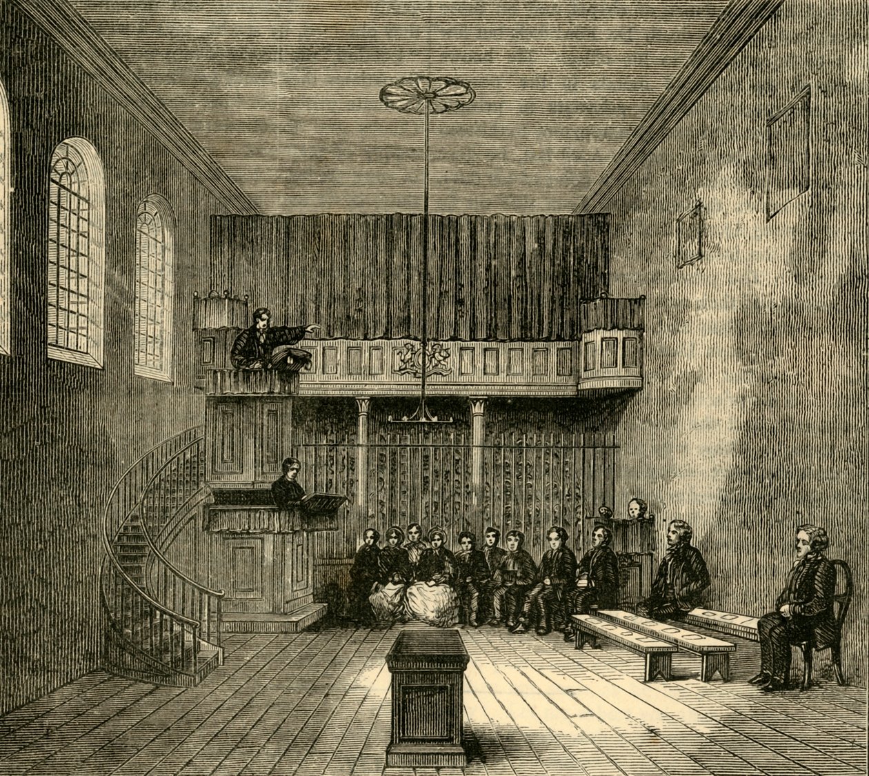 A kápolna Newgate-ben, 1872. alkotó: Unbekannt