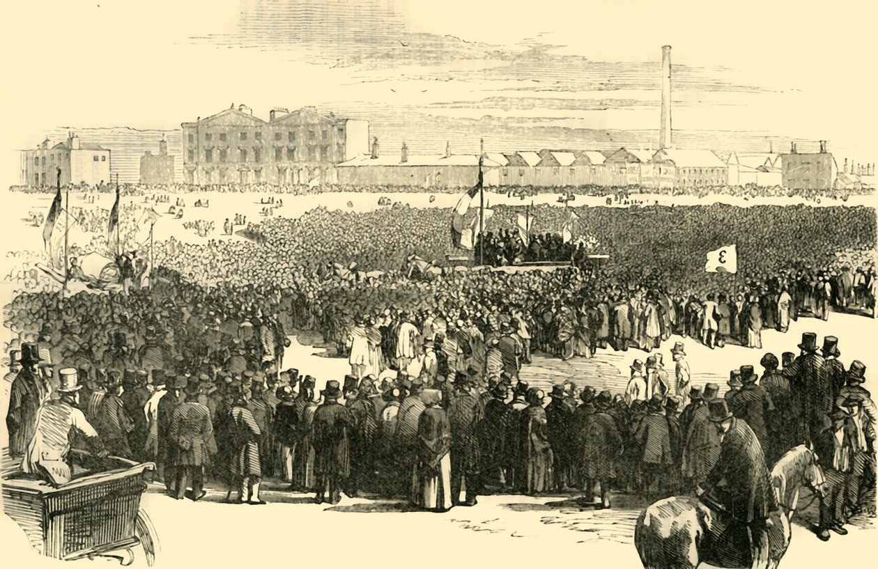 The Chartist Meeting on Kennington Common, 1848, c1878. alkotó: Unbekannt