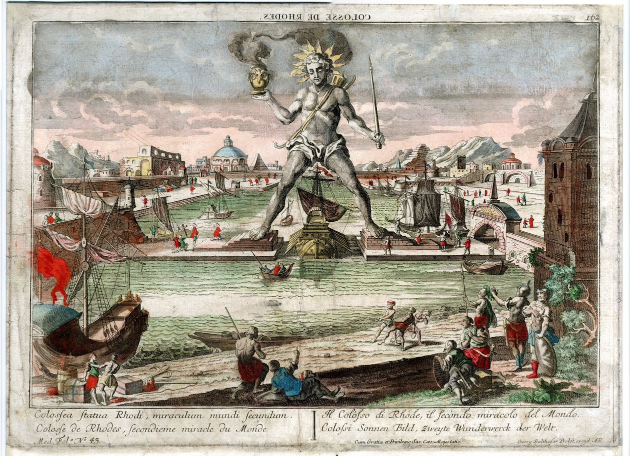 A rodoszi kolosszus, 1760 alkotó: Unbekannt