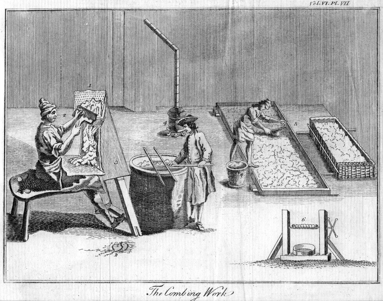 A fésülési munka, c1750 alkotó: Unbekannt