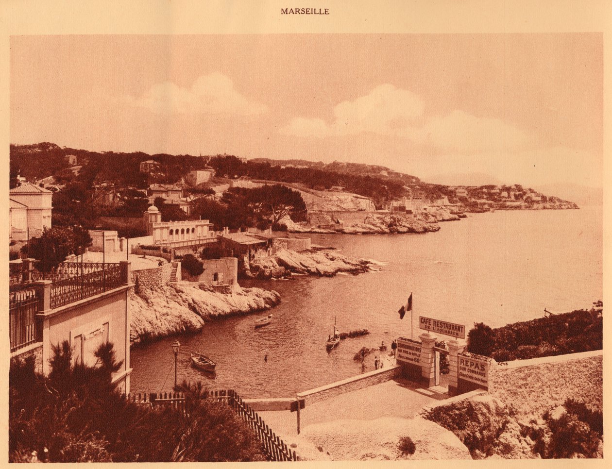 A Corniche, Marseille, 1930. alkotó: Unbekannt
