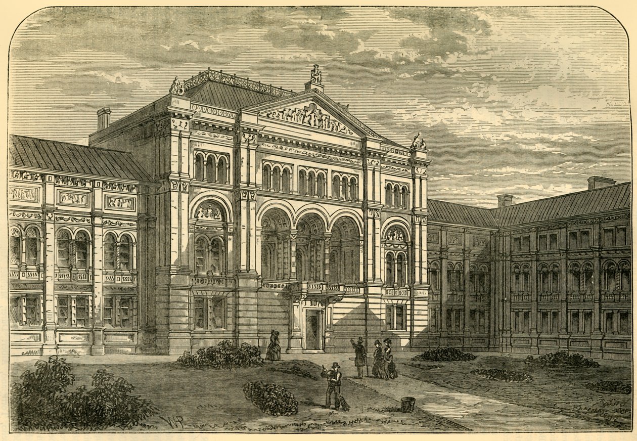 A South Kensington állomás udvara, 1876. alkotó: Unbekannt