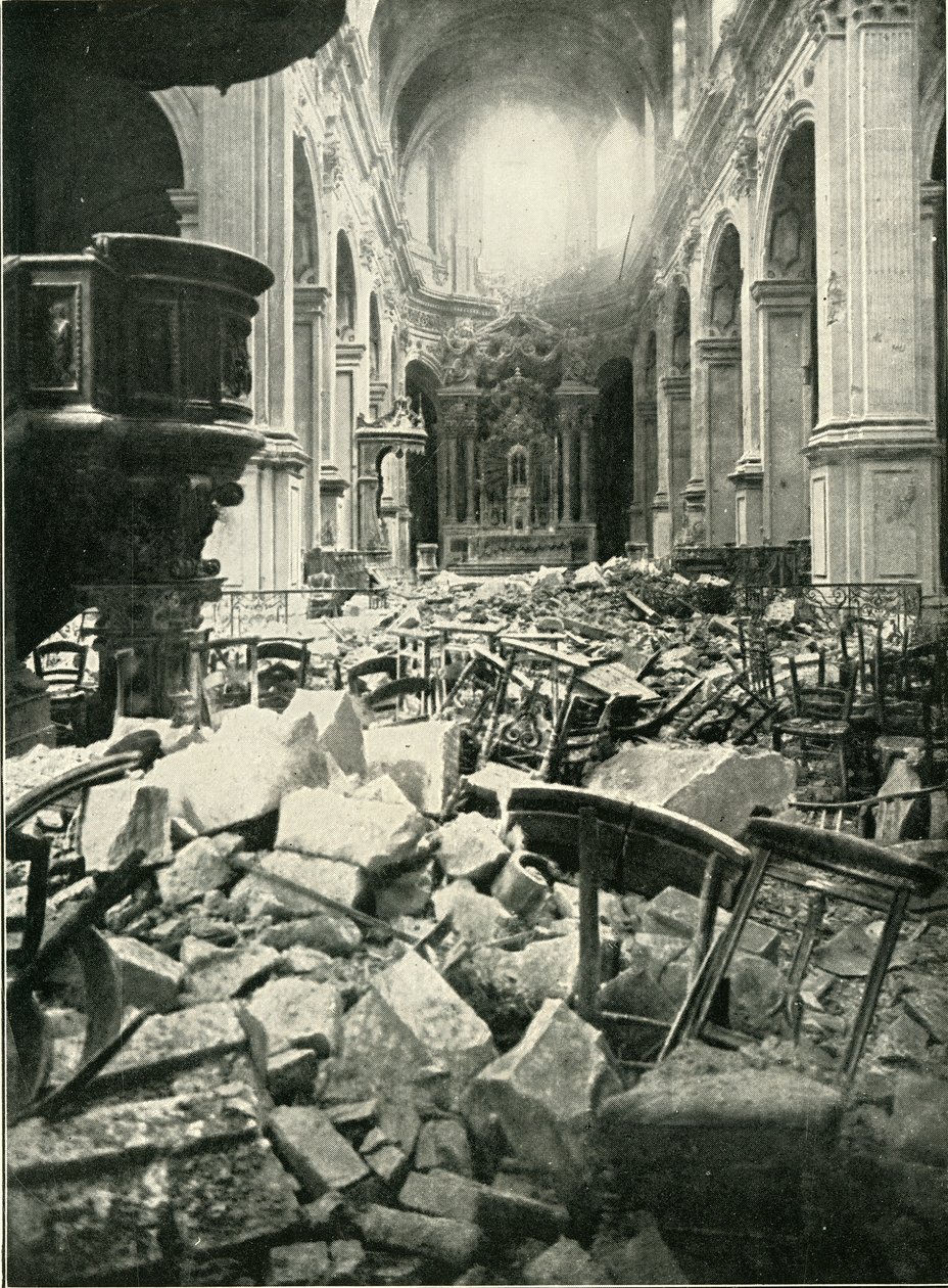 A Cambrai katedrálisban okozott kár, 1919. alkotó: Unbekannt